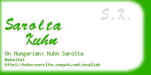 sarolta kuhn business card